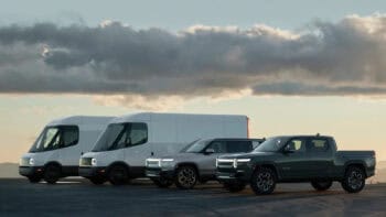 Rivian electric Commercial Delivery Vans, R1S and R1T