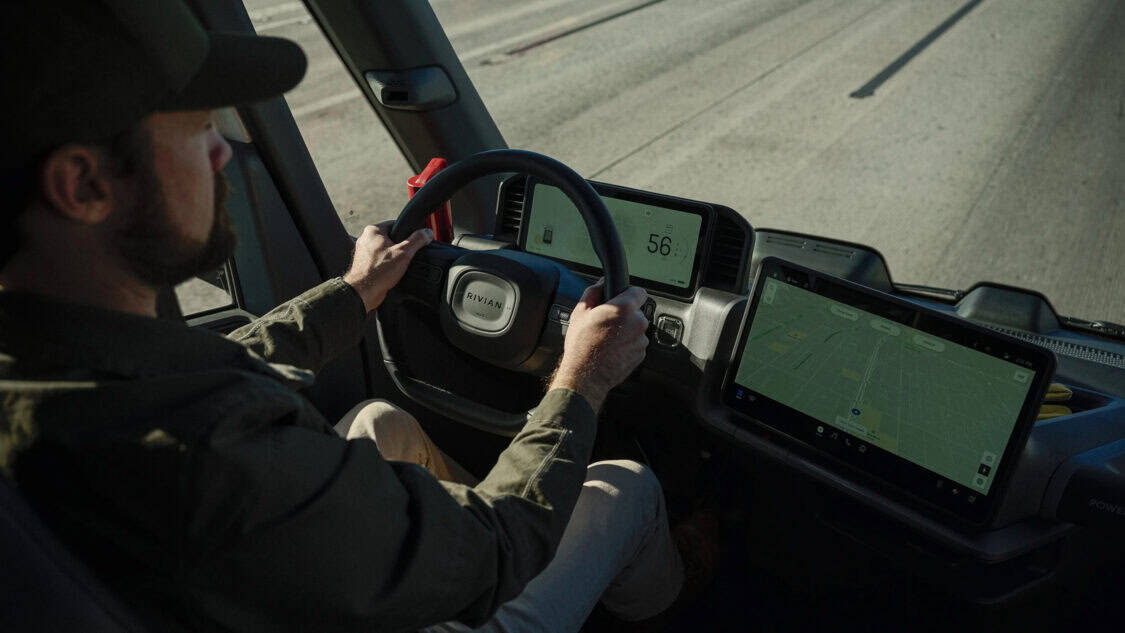 Rivian electric Commercial Delivery Van interior