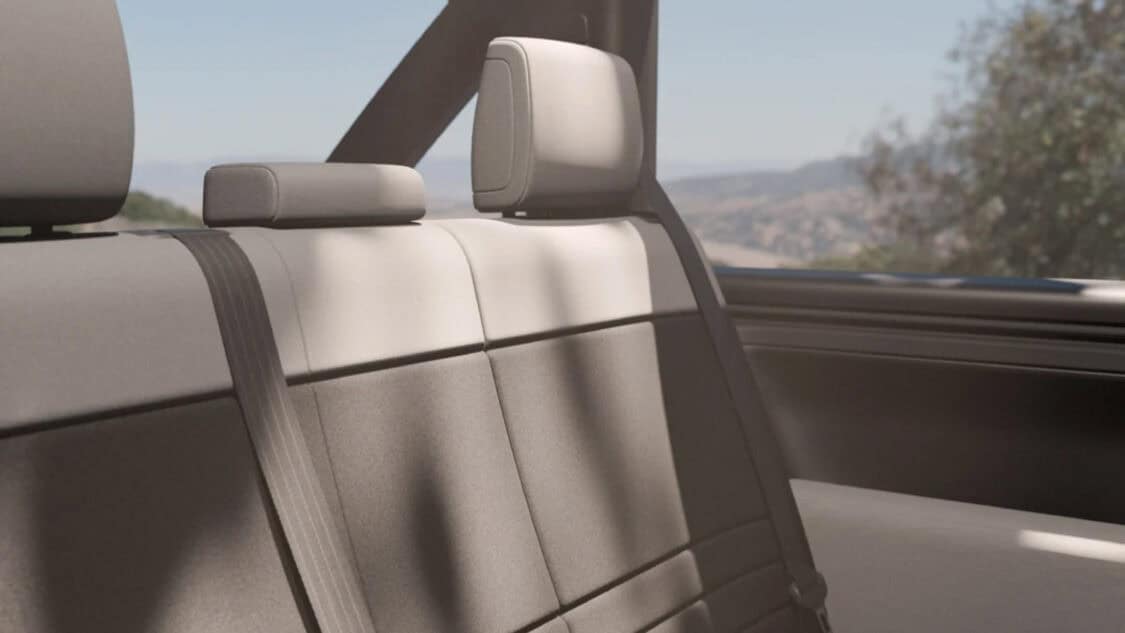 Rear seats of the Slate Auto EV SUV.