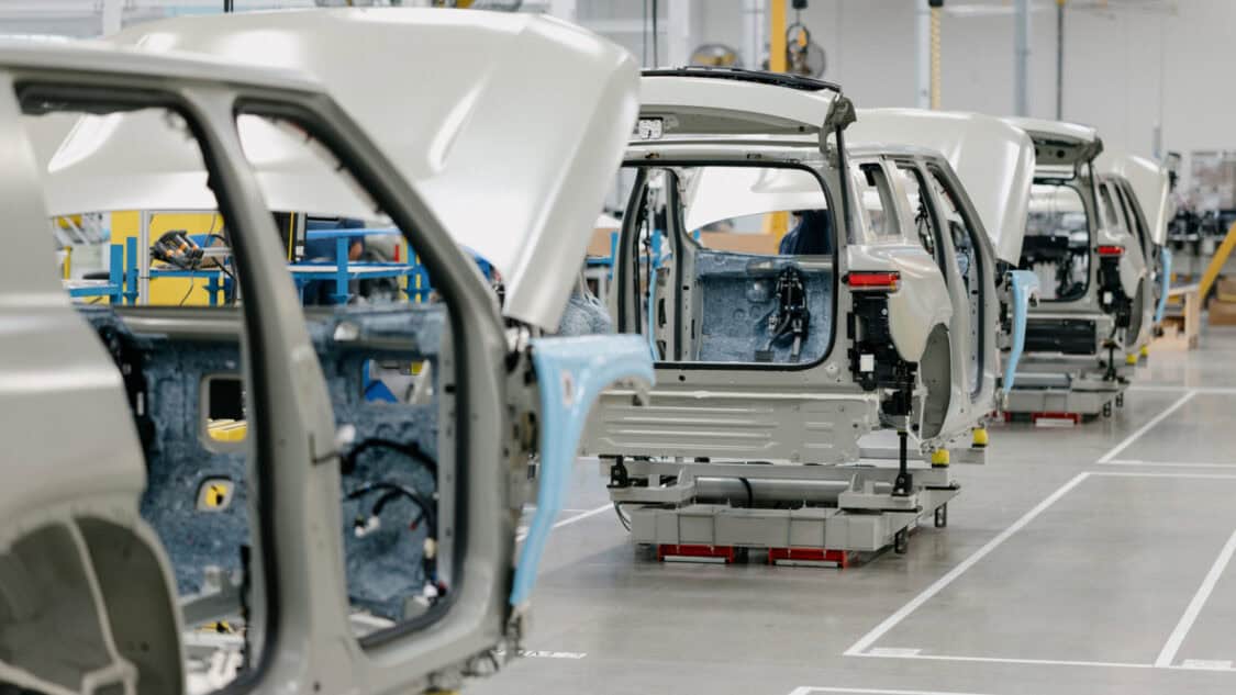 Rivian R2 production line