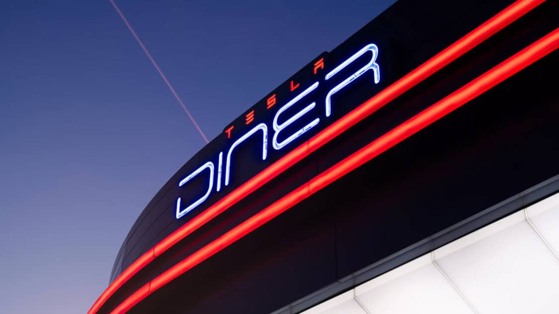 The Tesla Diner is now open in Hollywood, California