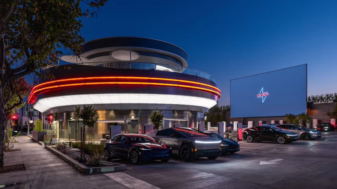 The Tesla Diner is now open in Hollywood, California