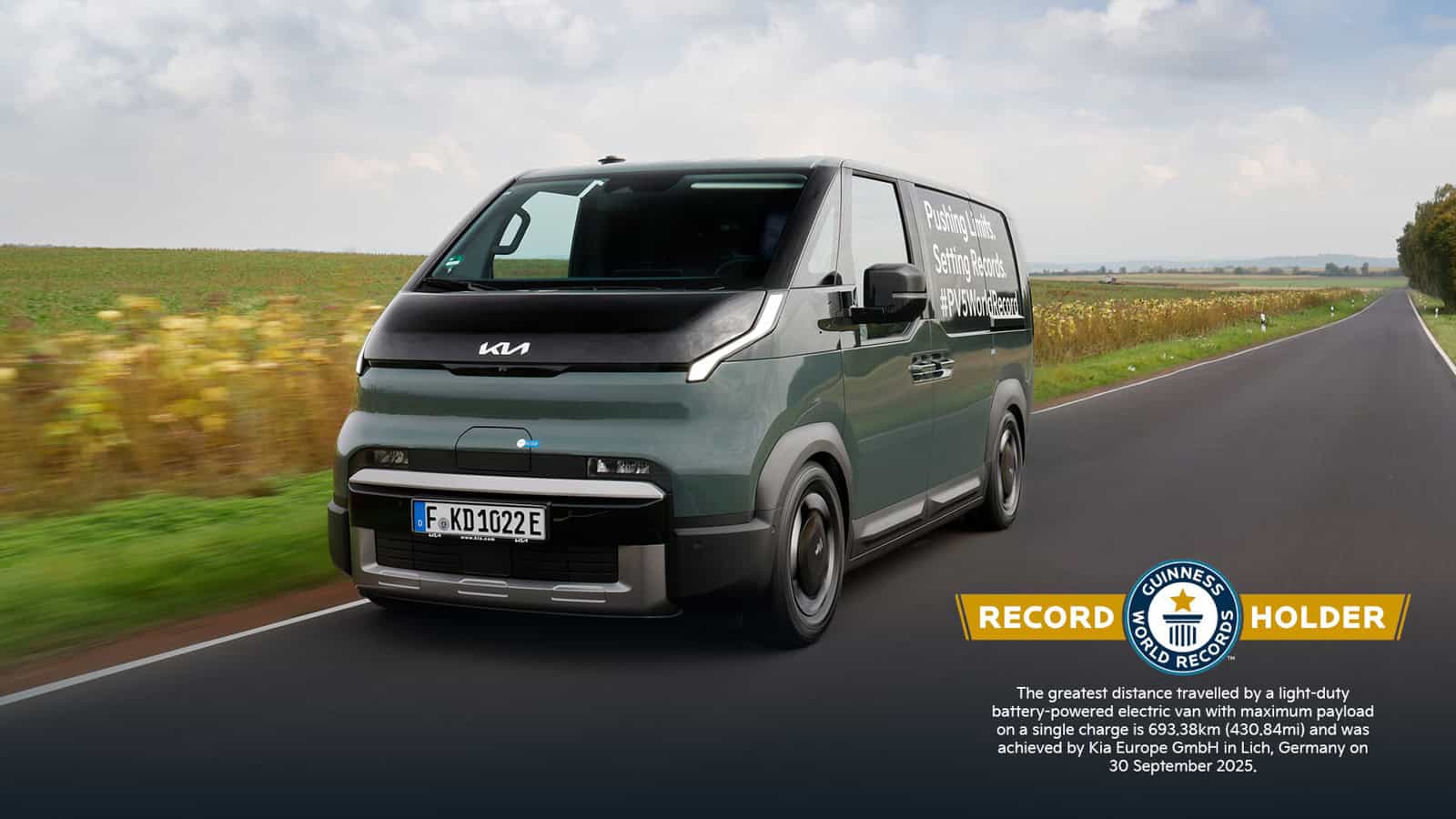 Pv Van Kia’s PV5 Electric Van Just Made Guinness History With 430 Miles on ...