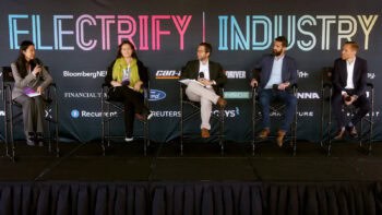 Electrify Expo Industry Day New York panel discussing public charging, fast charging growth, EV policy, and real-world challenges for drivers.