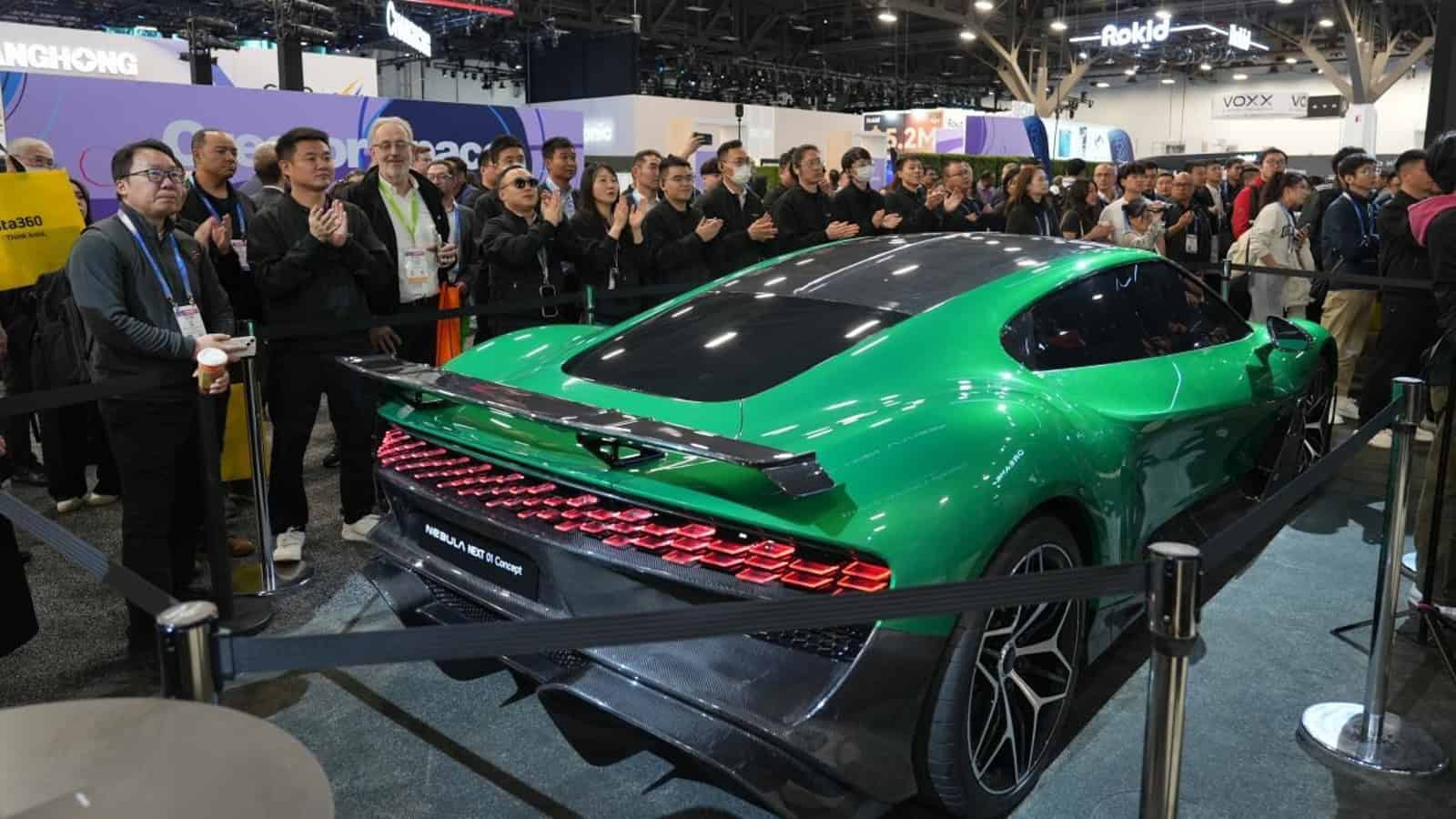Nebula Next 01 Concept rear design displayed to crowd at CES 2026